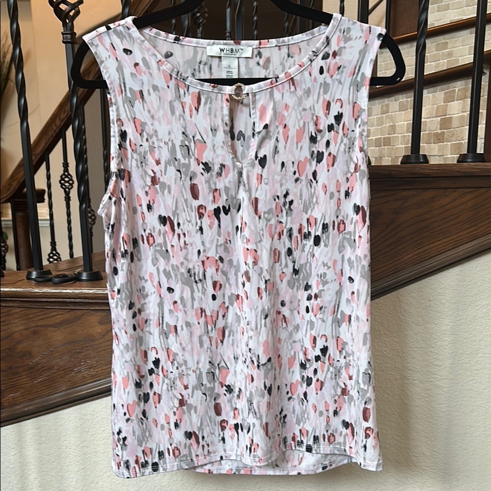 White House Black Market Sleeveless Keyhole Blouse